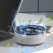 USB Rechargeable Air Purifier with Negative Ion Technology for Smoke Dust Removal White