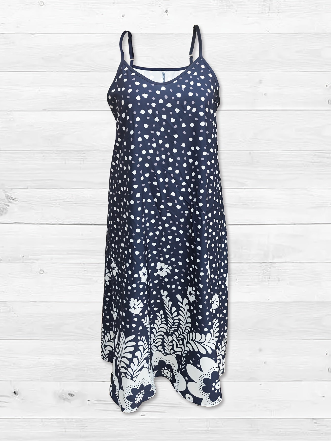 Vintage Floral Printed Short Sleeve Dress with Pleats and Fake Two-Piece Design