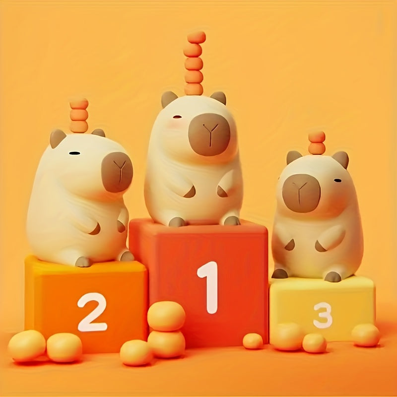 Creative Capybara Night Light Silicone Lamp Touch Controlled USB Rechargeable Decompression Table Lamp