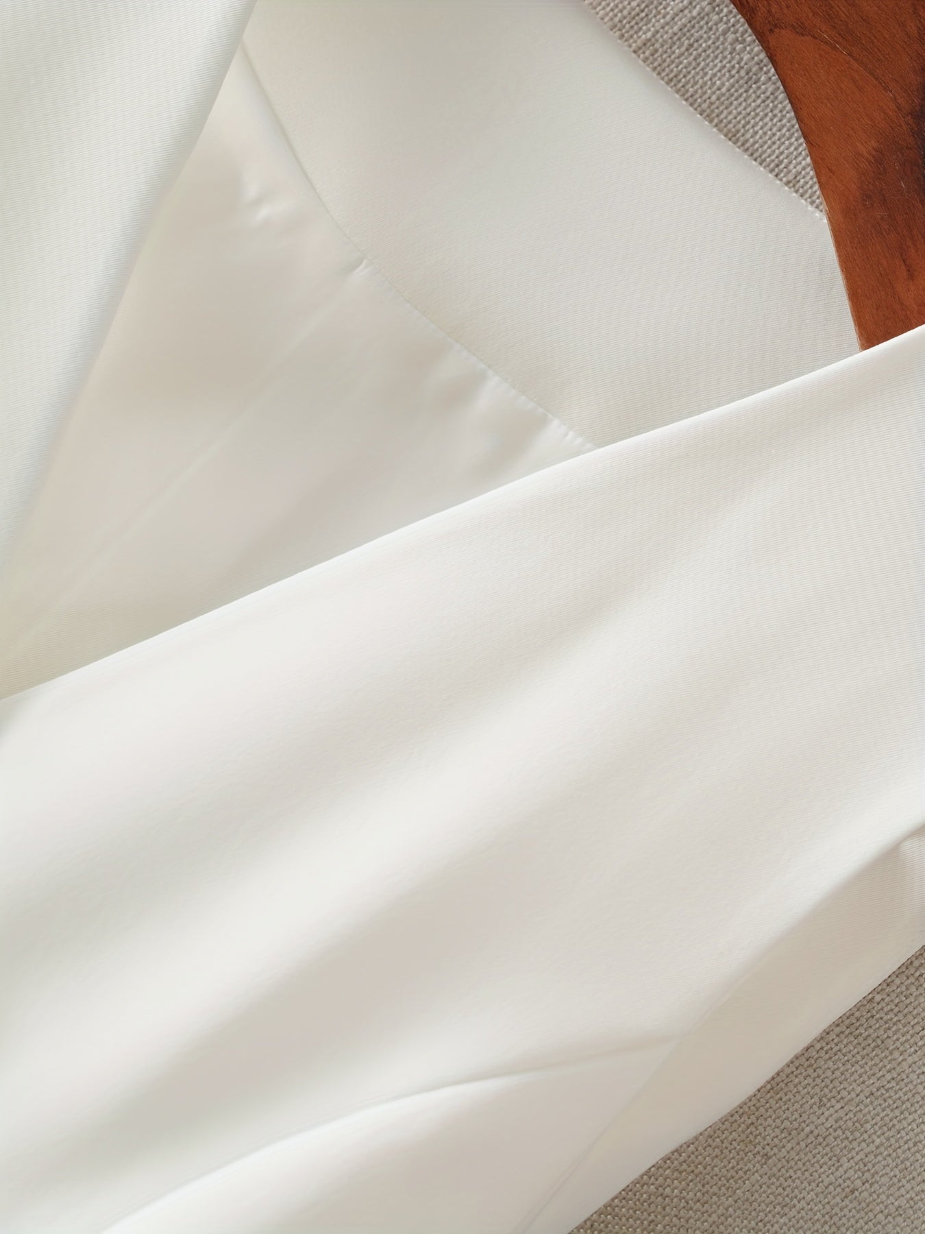 Chaleco de poliéster para mujer con escote en V y detalle de botones, dobladillo acampanado, ajuste ajustado para primavera y otoño, profesional