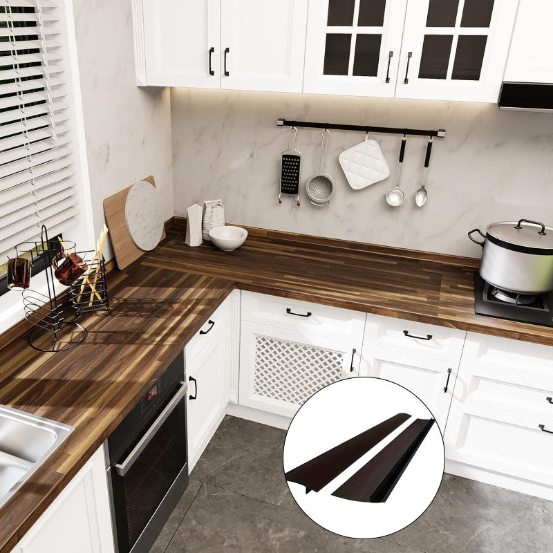 Black Silicone Stove Counter Gap Cover Strip 21-Inch Heat-Resistant Oil-Proof