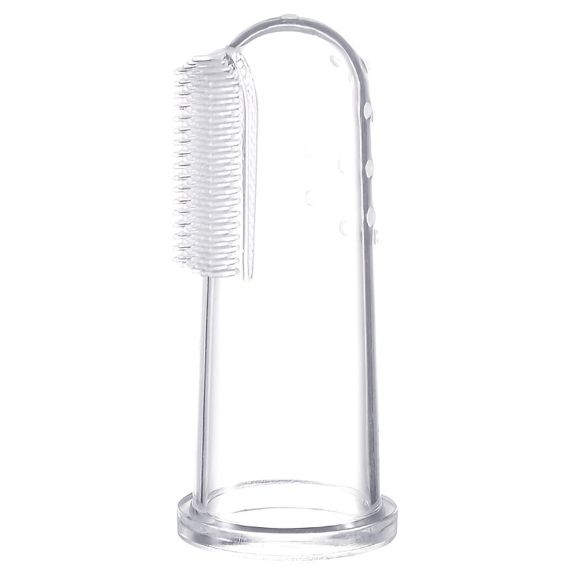 Silicone Baby Finger Toothbrush for Infants and Toddlers with Thumb Cover and Tongue Cleaner