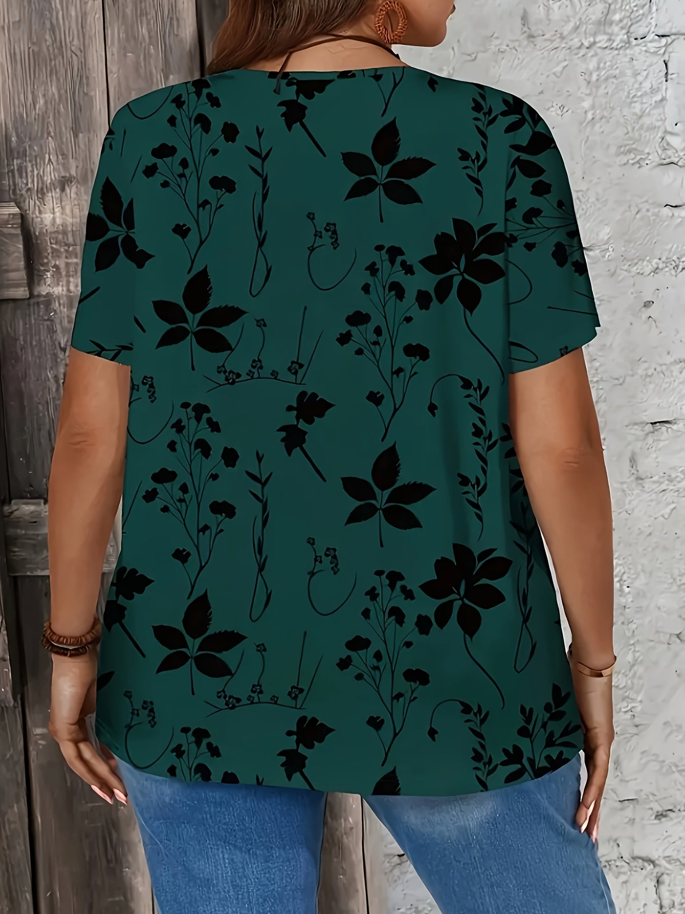 Women's Large Size Cotton T-Shirt for Casual Wear