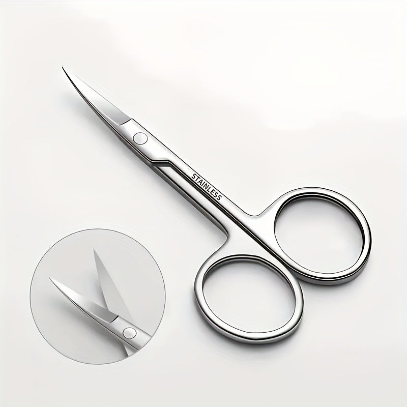 Stainless Steel Nail Scissors for Manicure and Pedicure, Rust-Resistant