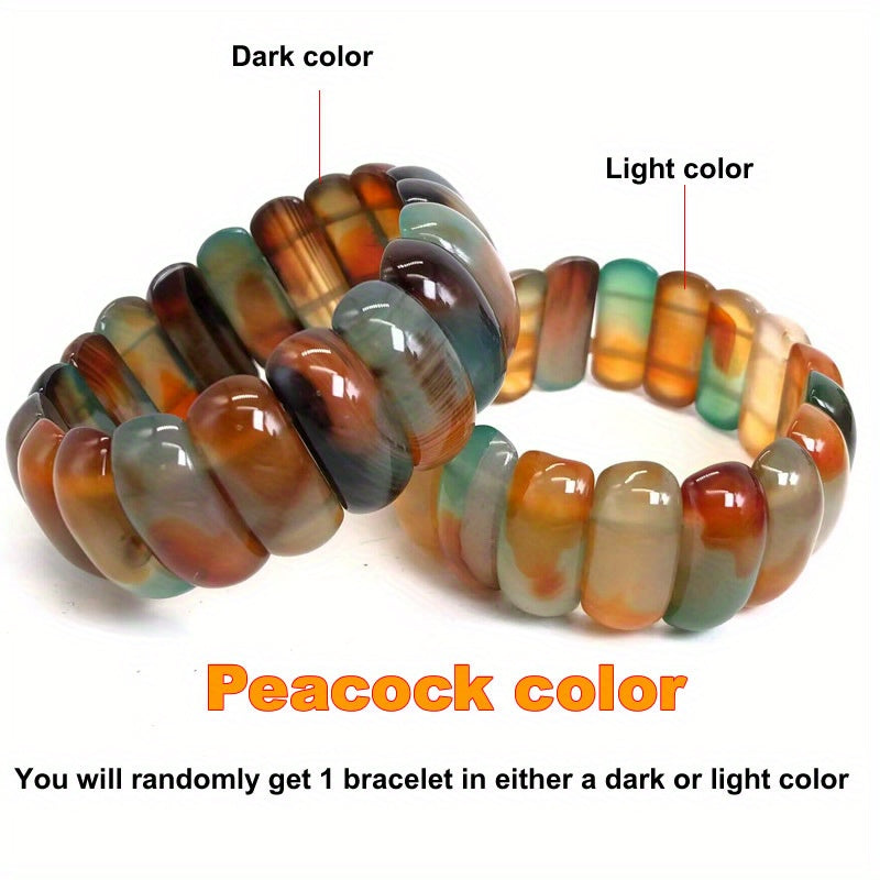 Rang-barang chiziqli Botsvona agate bejirimli taqilishi 10x25mm tabiiy agate zargarlik buyumlari kundalik kiyim uchun