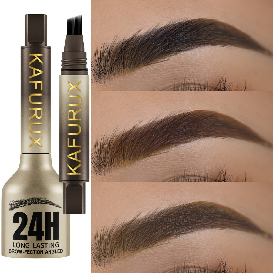 Lápiz de cejas impermeable para mujer marrón, maquillaje duradero resistente al sudor