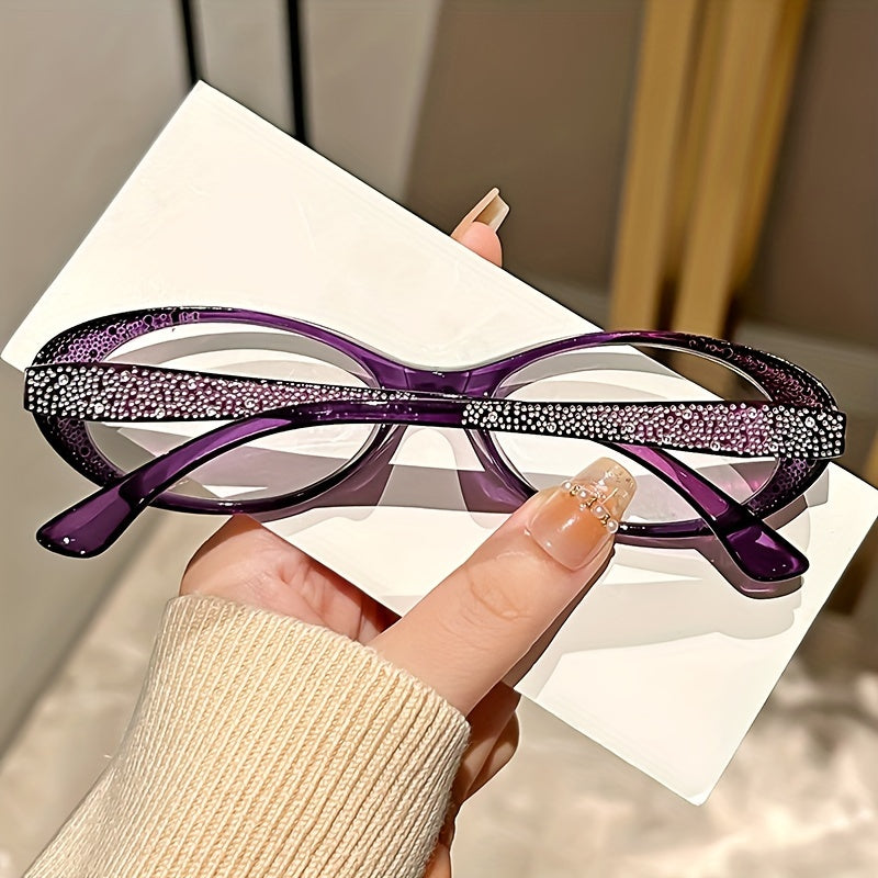 Set of 3 Oval Reading Glasses Blue Light Blocking Non-Prescription Magnification +1.0 to +4.0