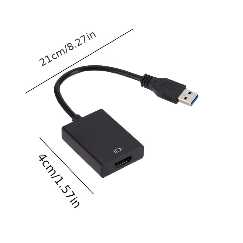 1080P USB 3.0 to HDMI Adapter for PC Laptop Projector Plug and Play