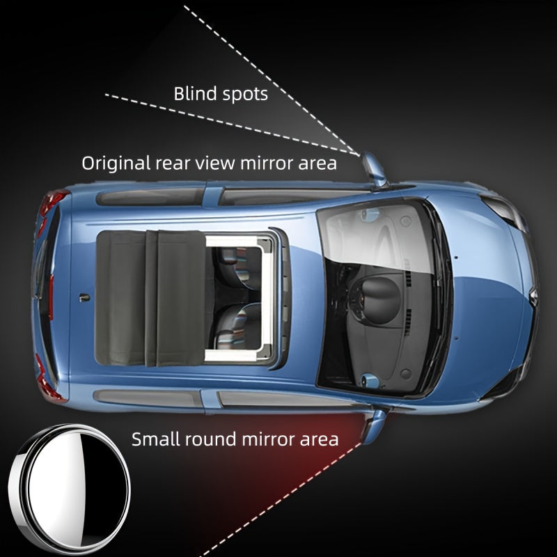 2 dona keng burchakli dumaloq avtomobil orqa ko‘rish oynalari sozlanadigan ko‘rish nuqtasi aksessuarlari