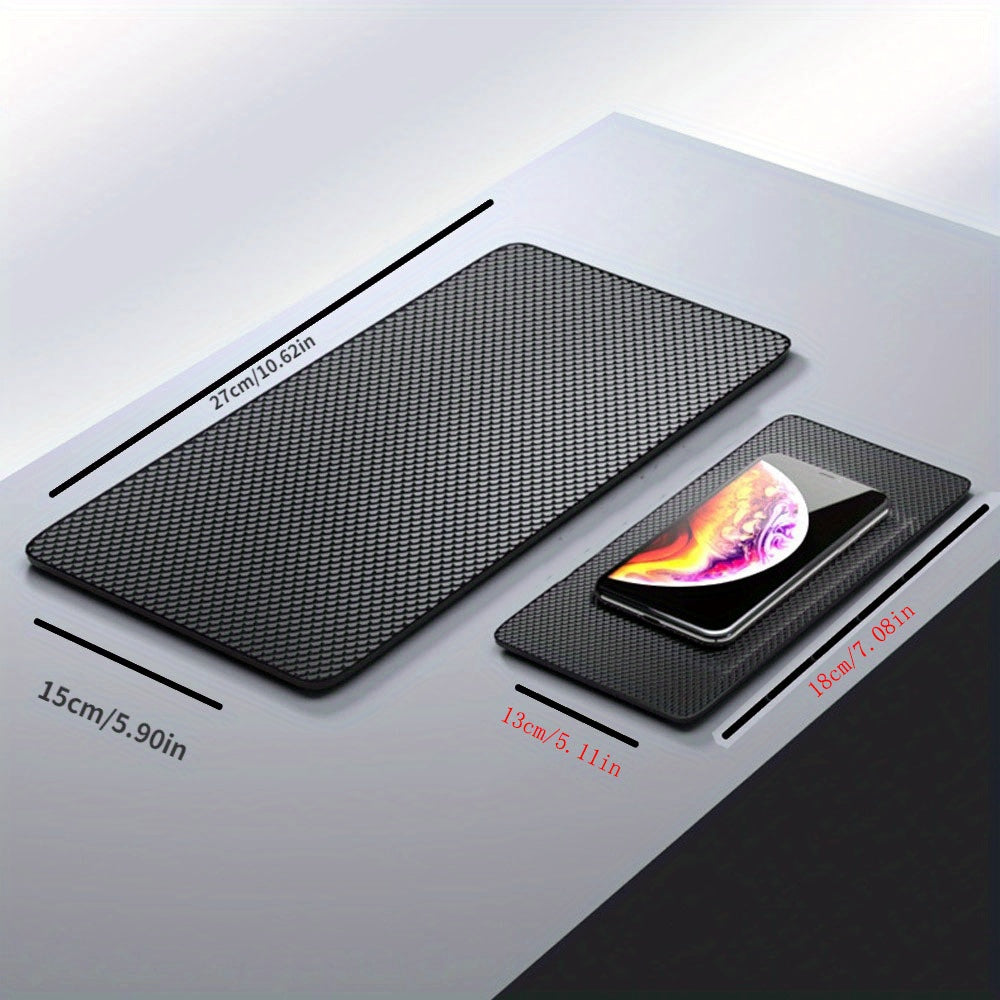 Car Interior Anti-Slip PVC Mat 27x15cm Phone Glasses Holder Adhesive Pad
