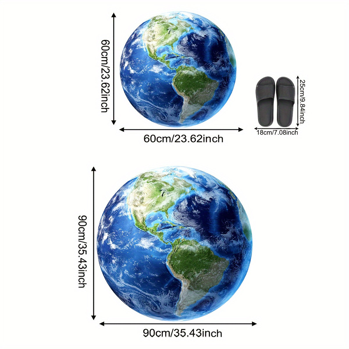 Alfombra de tierra redonda con diseño creativo, viscosa duradera, pelo bajo, lavable a máquina, 59.99cm o 89.99cm