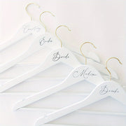 Personalized Wooden Hanger for Women Bridesmaid Dress White Wedding Accessory