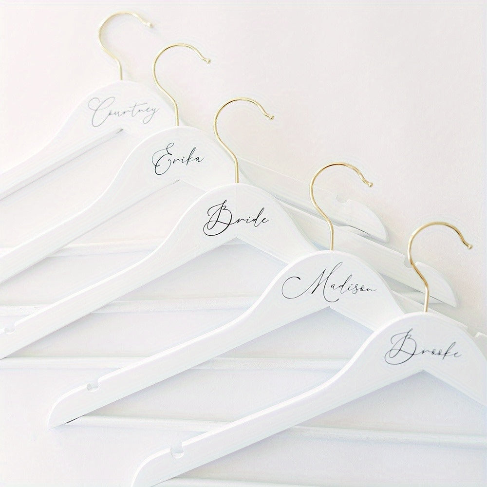 Personalized Wooden Hanger for Women Bridesmaid Dress White Wedding Accessory