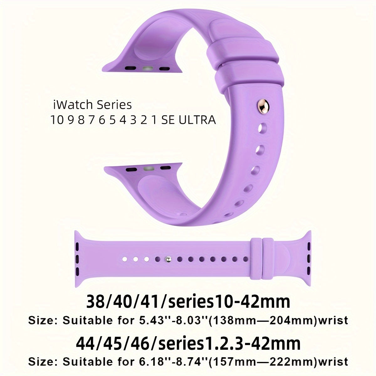 Waterproof Silicone Sport Watch Bands for Men Women Compatible with iWatch Series 1-10 SE 38mm 40mm 42mm 44mm 45mm 49mm