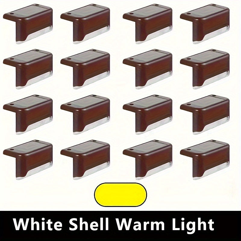 16 luces solares para exteriores en caminos, barandillas, cercas, escaleras y carriles