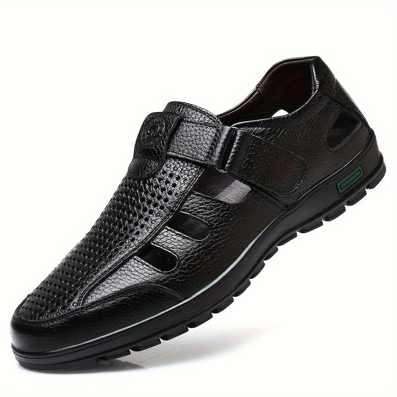 Men's Casual Leather Shoes Lightweight Breathable Non-Slip Office Wear