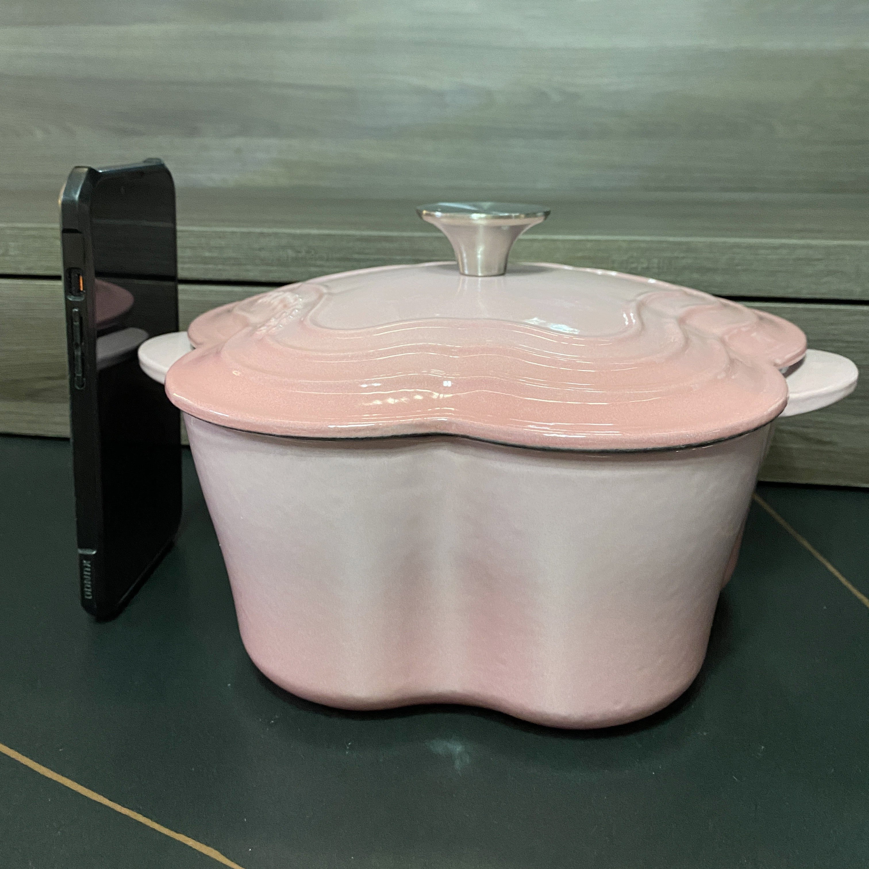 Enamelled Cast Iron Pumpkin Soup Pot Non-Stick Induction Compatible Durable