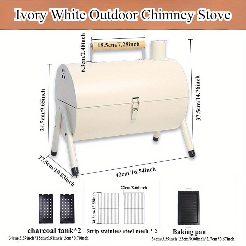 6Pcs Portable BBQ Grill for Outdoor Camping Non-Smoking Barbecue