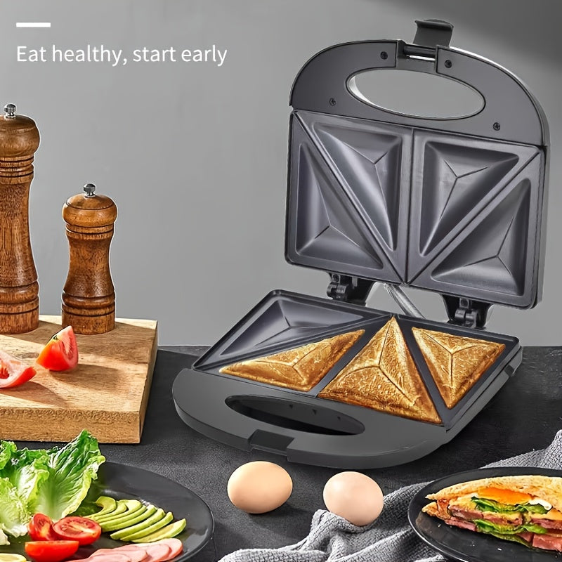 1 dona Nonstick Waffle Maker Pan Belgiya vafli va sendvichlar uchun, bir nechta bo'laklarga bo'lingan, nonushta uchun ideal.