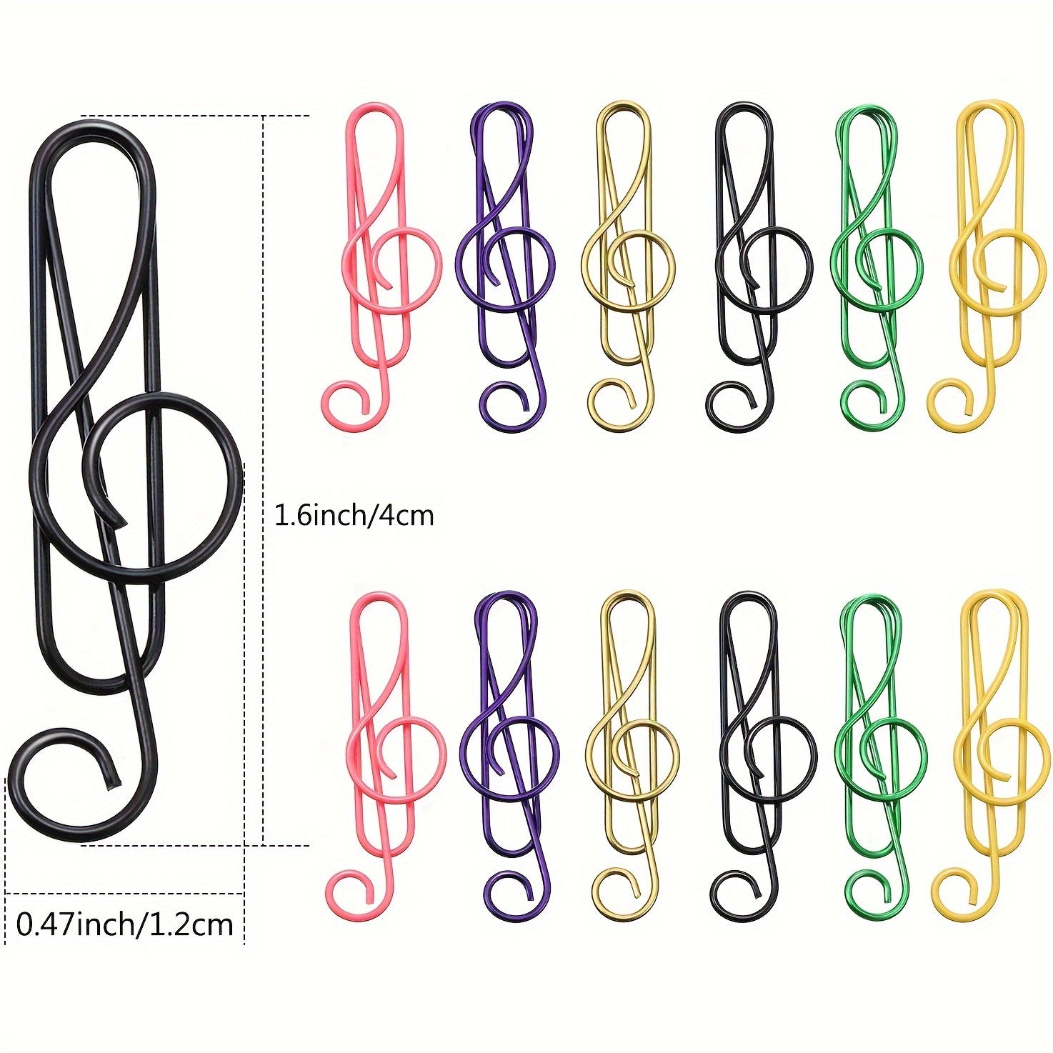 Alloy Music Notes Shaped Clips Set of 10-30 Pieces for Crafts and Decorations