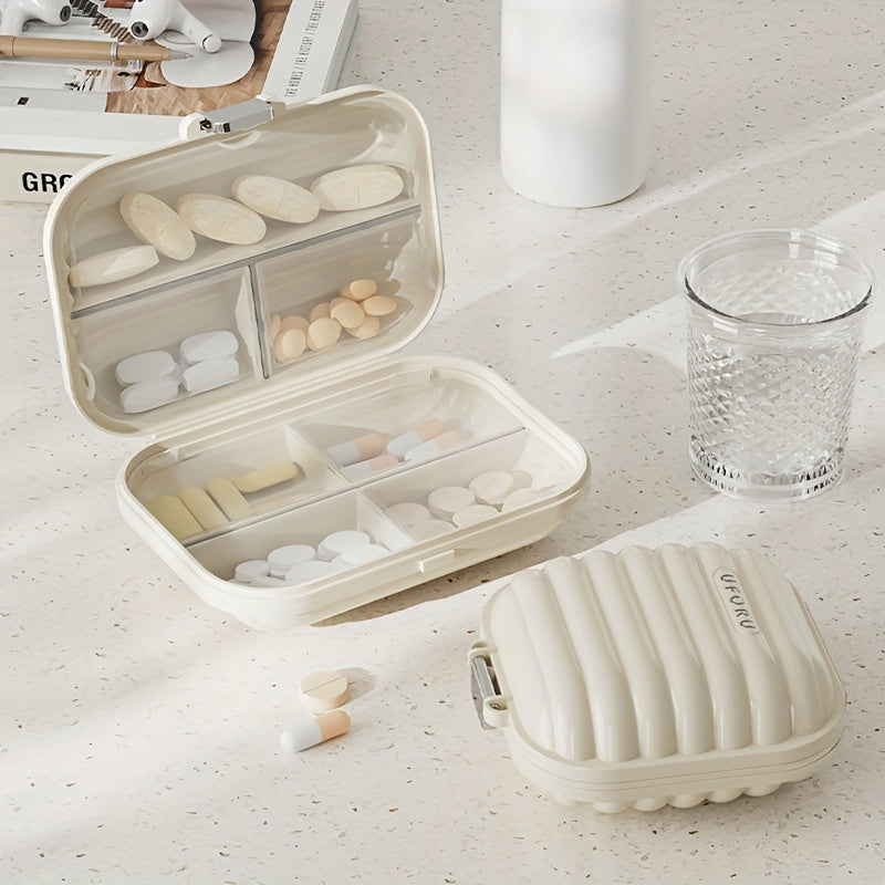 Women Men Plastic 7-Grid Weekly Pill Box Portable Dispenser Organizer