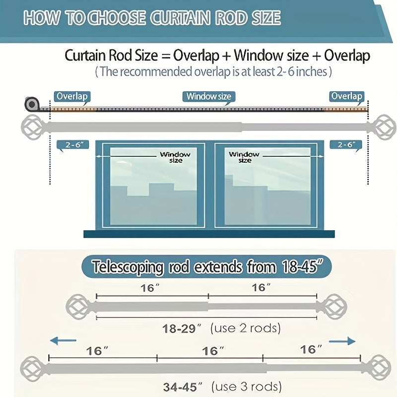 Adjustable Gold Chrome Curtain Rod with Twisted Cage Finials for Windows and Showers