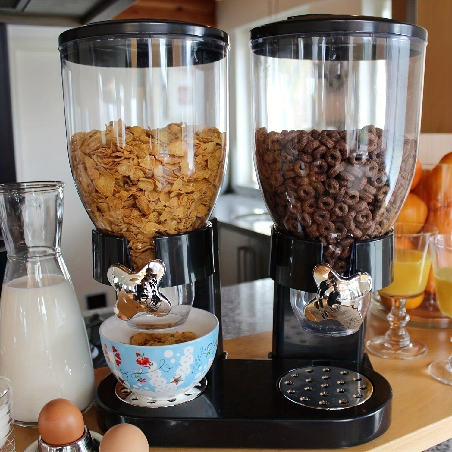 Control Grain Dispenser with Large Capacity for Cereal Nuts Rice and Granola