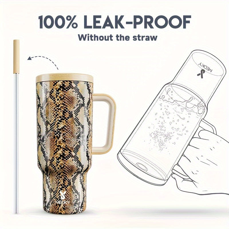 40oz Izolyatsiyalangan zanglamaydigan po'lat sayohat mug, qopqoq va qobiq bilan, issiq sovuq BPA-free