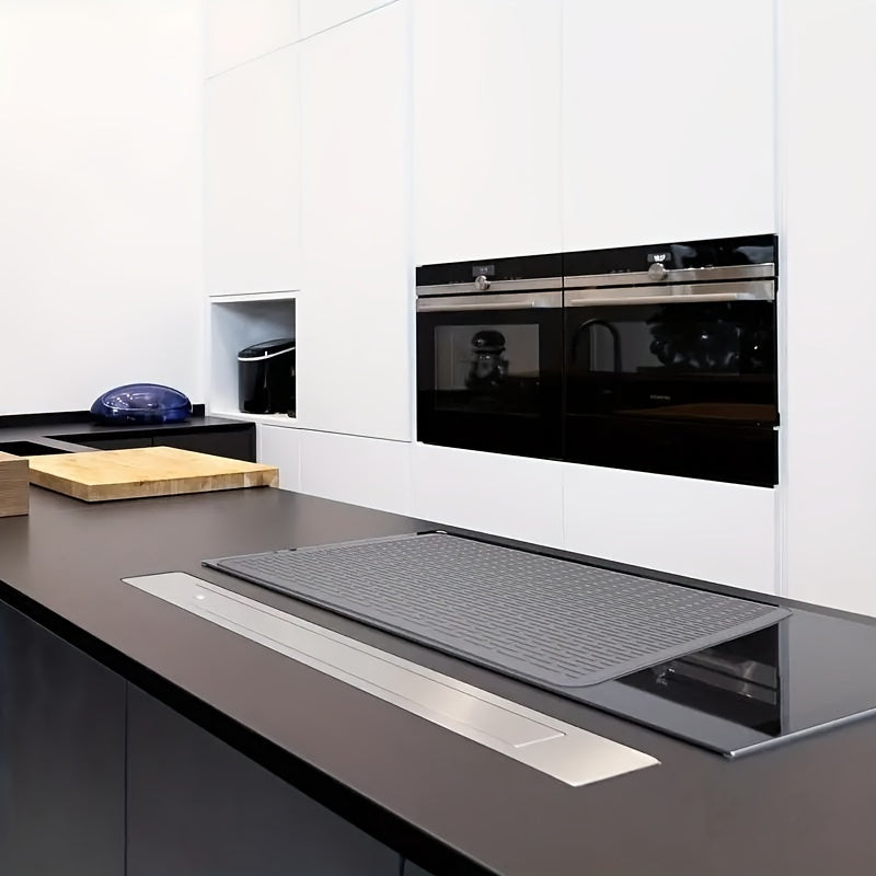 Silicone Stove Top Cover for Ceramic and Glass Cooktops Foldable Kitchen Mat for Drying Dishes and Oven Use