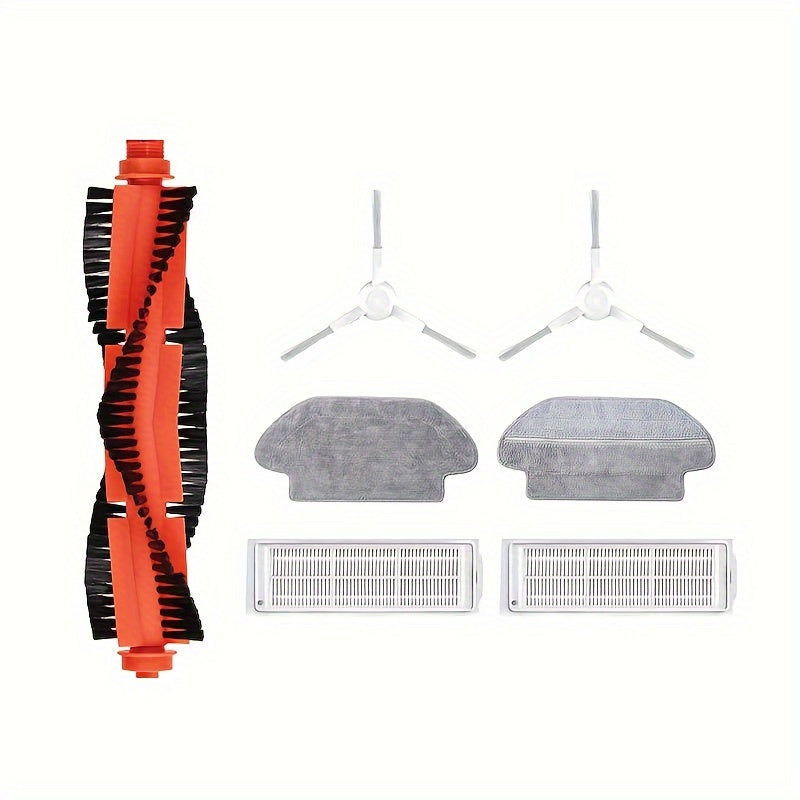 Robot changyutgich mop tozalagich uchun aksessuarlar to'plami, asosiy cho'tka, yon cho'tkalar, filtrlashlar, yostiqlar