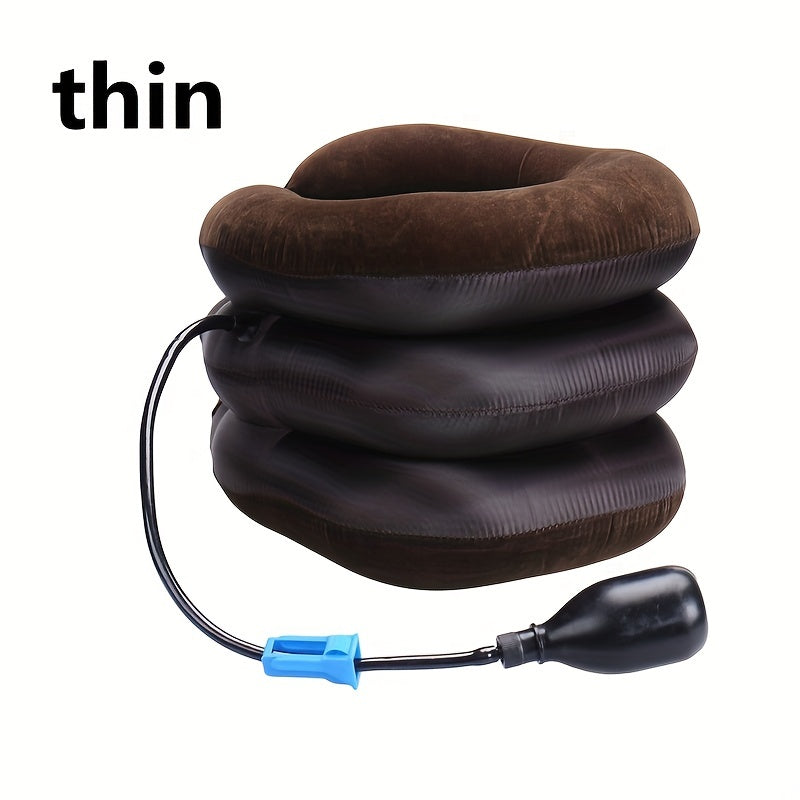 Inflatable Neck Pillow Travel and Relaxation Soft Traction Support