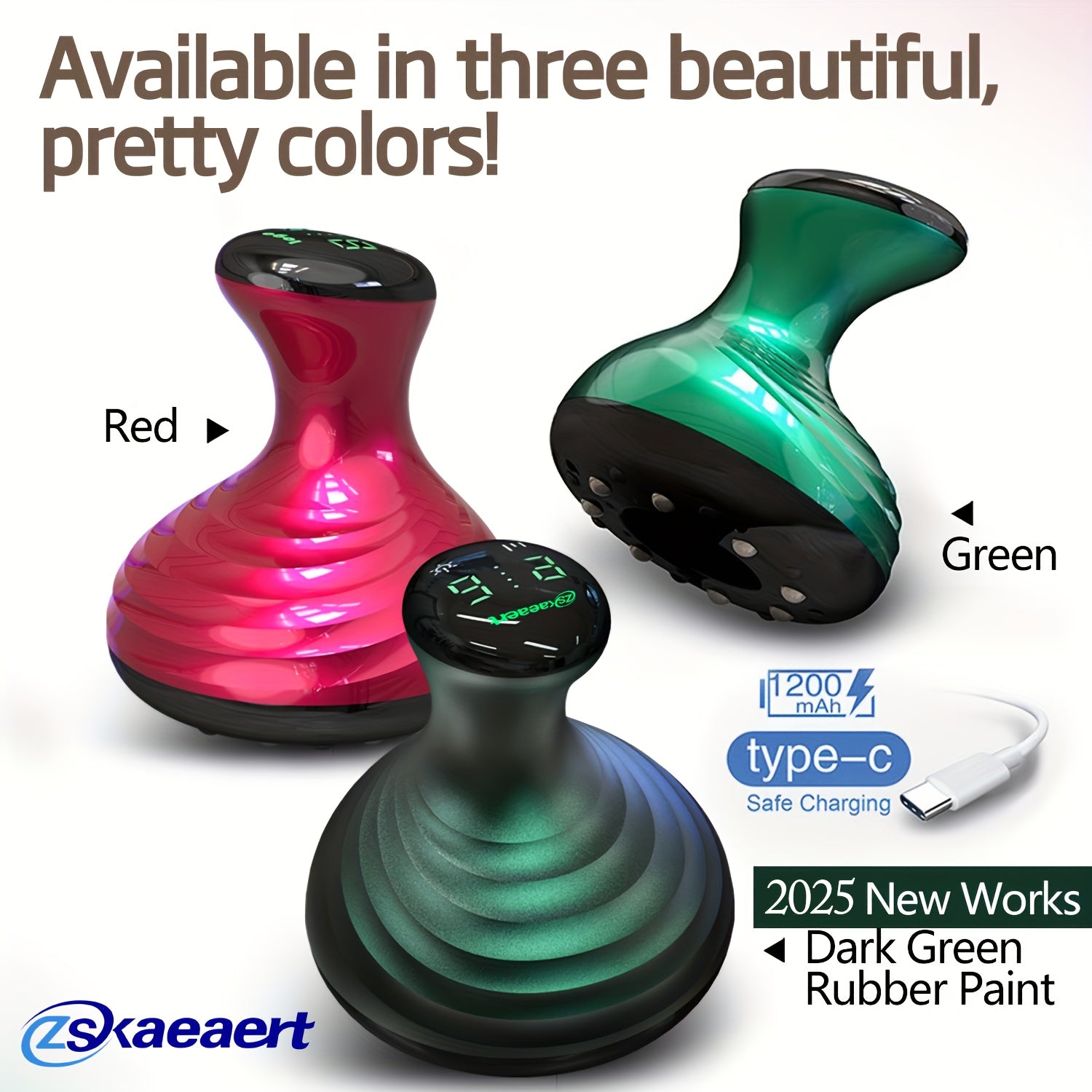 Masajeador eléctrico de ventosas con niveles de temperatura y fuerza, herramienta portátil recargable para masaje de espalda para mujeres, hombres y personas mayores