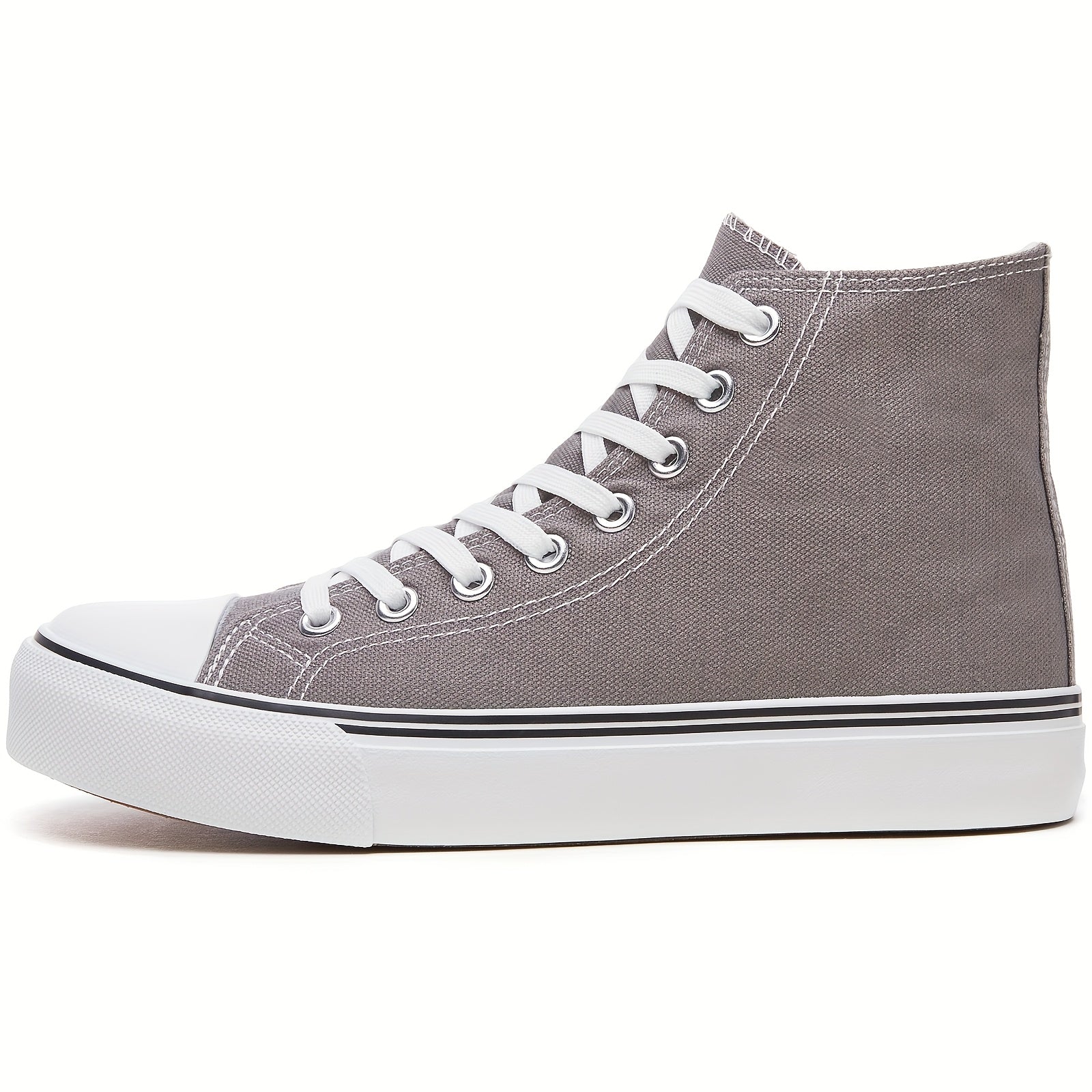 Women’s Casual High-Top Sneakers Black and White Versatile All-Season