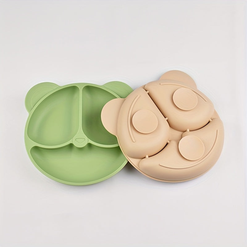 Juego de alimentación para bebé de 6 piezas, cubiertos de silicona de grado alimenticio para niños pequeños, incluye plato, cuenco, babero, taza, tenedor y cuchara