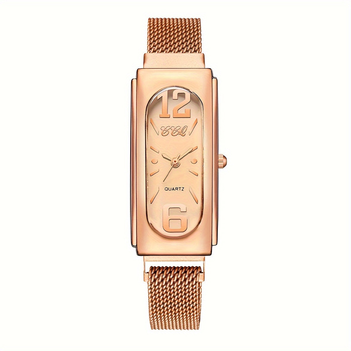 Women's Casual Square Quartz Wrist Watch with Alloy Band and Numerical Dial