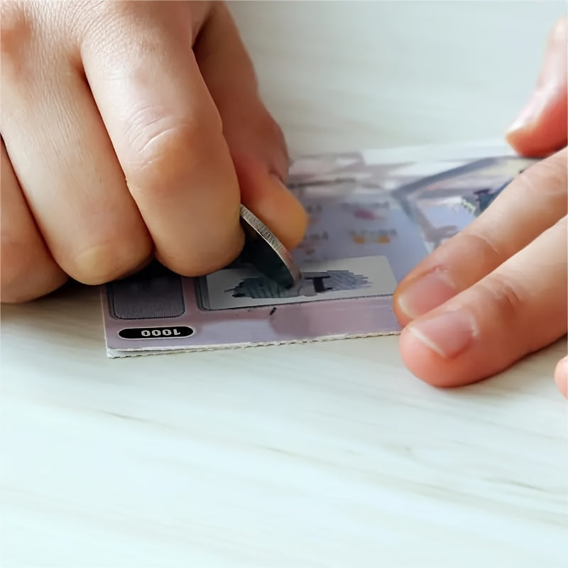 Set of 100 Matte Finish DIY Scratch Off Cards for Parties and Events