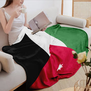Flannel Blanket All-Season Throw for Home Office Travel with Flag Design
