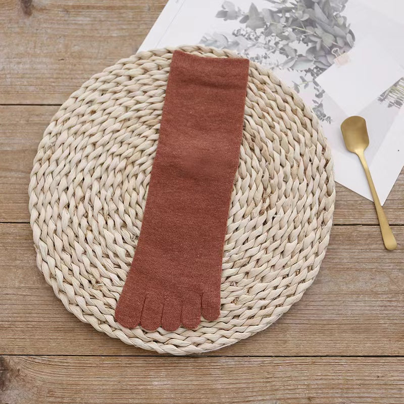 Women’s Cotton Toe Socks for Running and Athletic Activities Short Solid Color 1 Pair