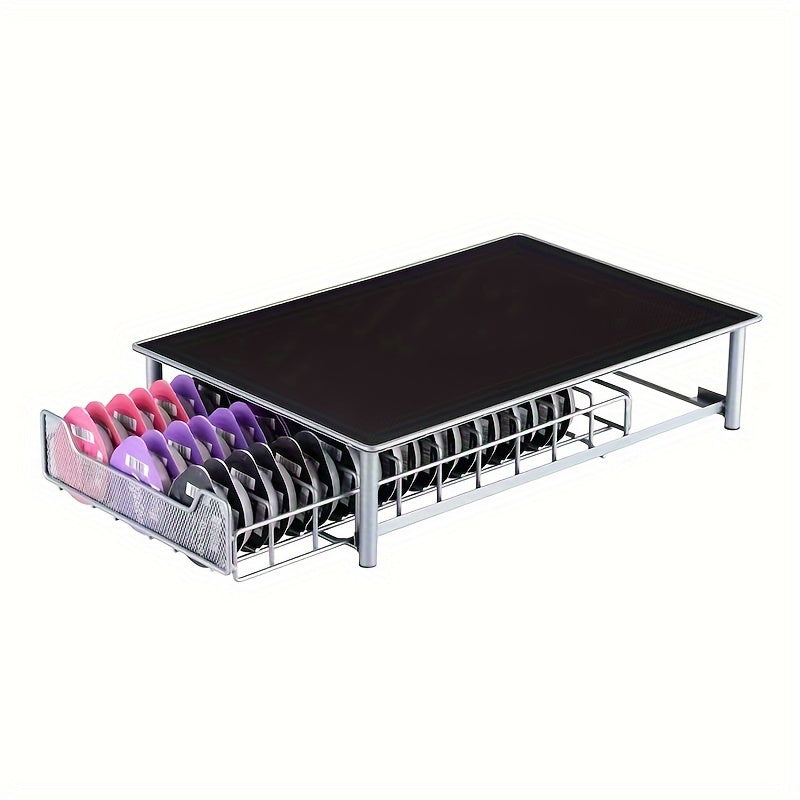 Base de máquina de café Iron Art con cajón de almacenamiento para cápsulas y estantes