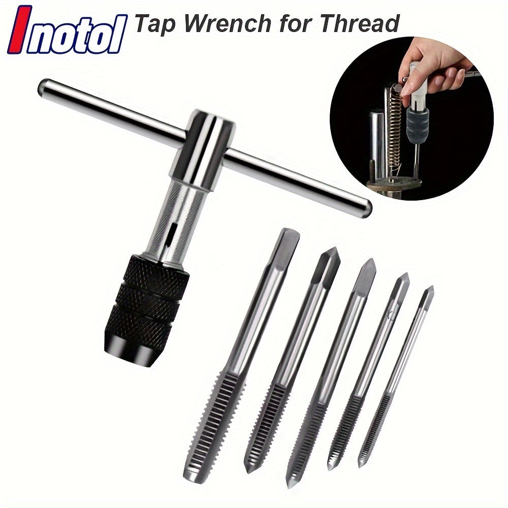 Adjustable Metal Tap Wrench Set for M3 to M8 Threads Hand Tool for Metal and DIY Repairs