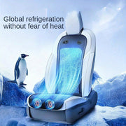 Универсальная подушка для автомобильного сиденья с дышащей искусственной кожей, охлаждающая подкладка с двумя вентиляторами