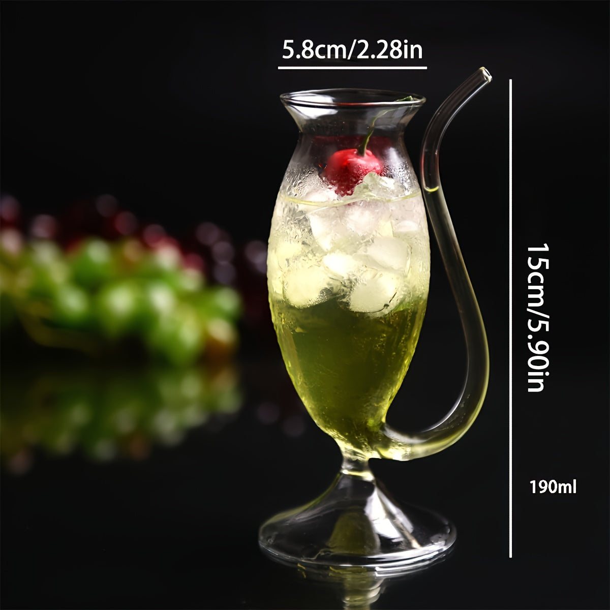 Reusable Tall Glass for Sparkling Wine and Red Wine Insulated Hand Wash Only