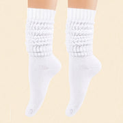 Women's Mid-Calf Socks Set of 3 Black White Gray Solid Comfortable Knit Fashionable