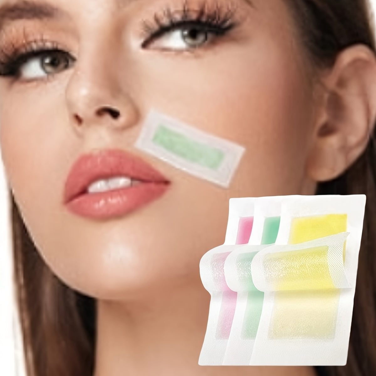 Женские/мужские восковые полоски для губ, бороды, бровей, бикини - 20 штук