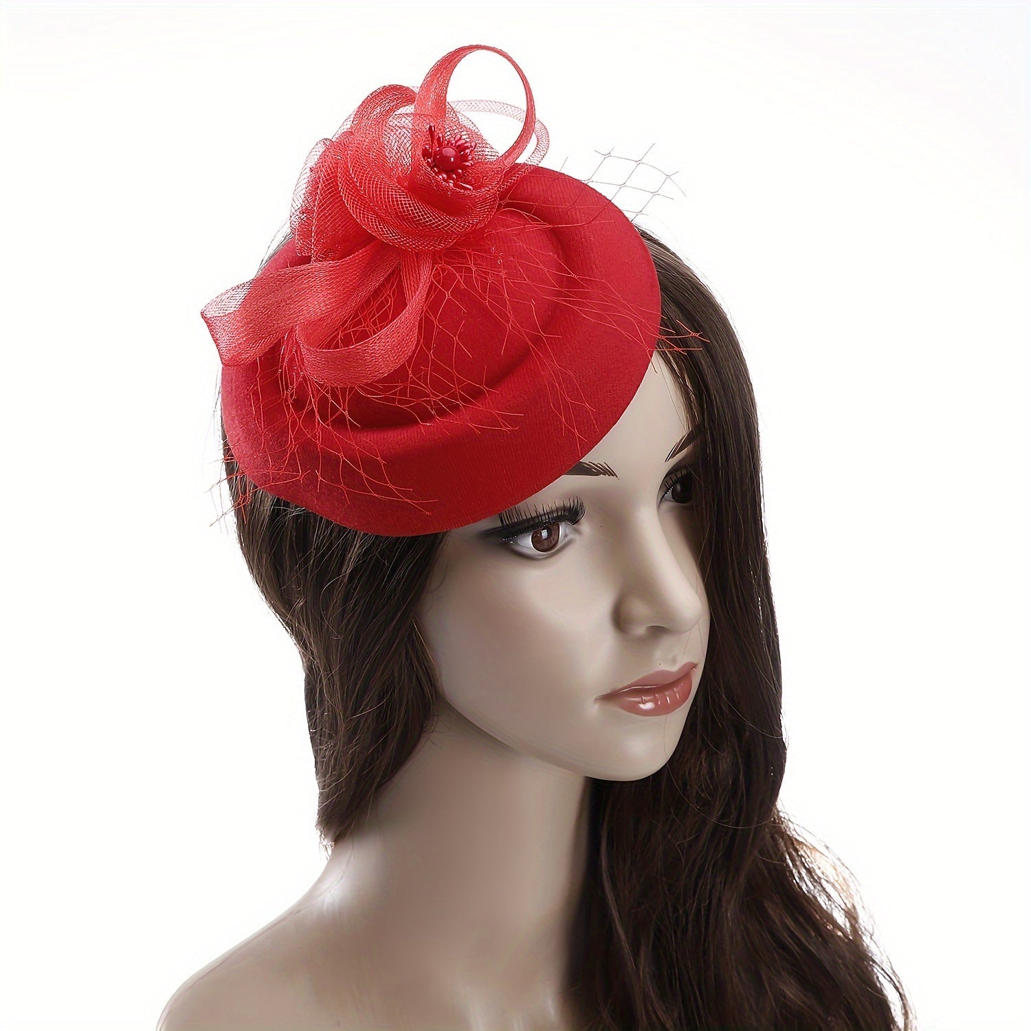 One piece Women's Flower Veil Mesh Balletcore Bow Fascinator, Choyxonalar, Tug'ilgan kunlar, Ot sporti tadbirlari, to'ylar, cherkov xizmatlari yoki boshqa har qanday maxsus tadbirlar uchun mukammal. Oson attachment uchun qulay klip bilan ta'minlangan.