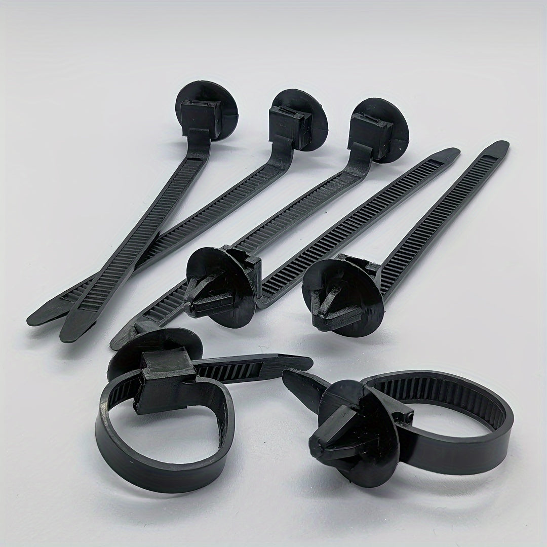 50PCS Automotive Nylon Zip Ties Wire Oil Pipe Fixing Clips Cable Ties