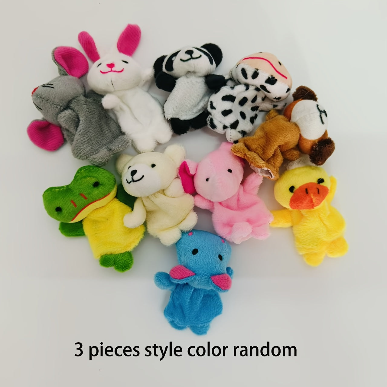 Soft Plush Finger Puppets Set for Children Multicolor Playtime and Party