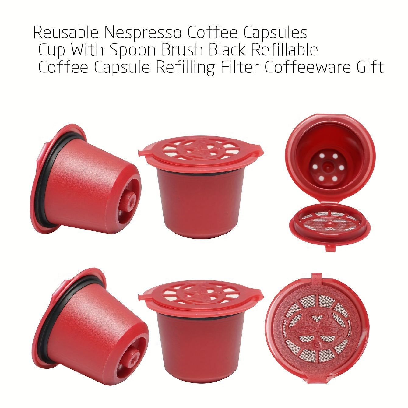 3, 4 yoki 6 ta qayta ishlatiladigan qahva filtrlaridan iborat to'plam, 20ml sig'imga ega. Ushbu filtrlar Nespresso mashinalari bilan to'liq mos keladi va oshxonada foydalanish uchun qulay qoshiq va cho'tka bilan birga keladi.