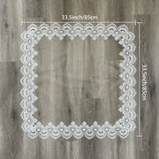 Transparent PVC Square Tablecloth with Classic Lace Design Non-Slip Easy to Clean