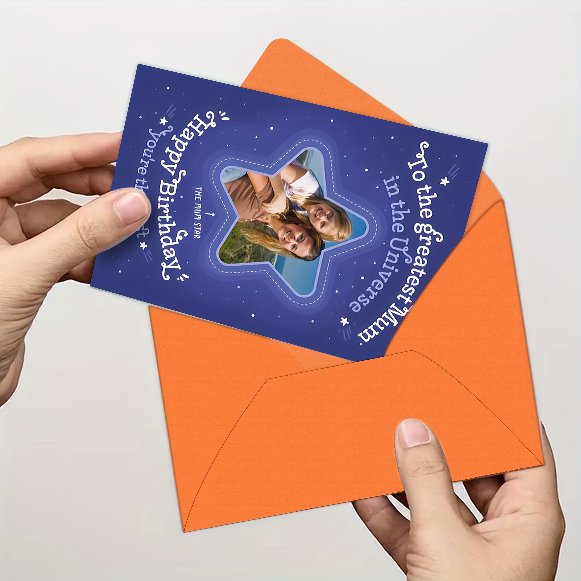 Personalized Birthday Mum Thank You Card Starry Sky Style Creative Blessing Card